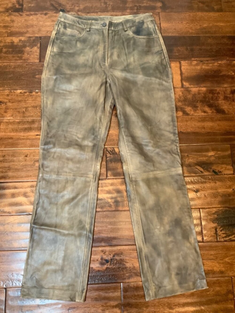 Remain Birger Christensen Brown Sugar Comb Leather Pants, Size 12 | 42, NWT!